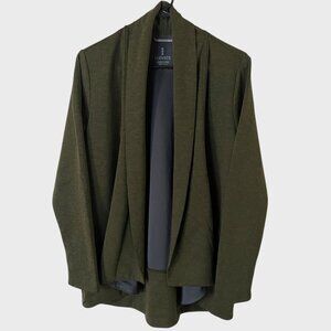 Elevate Equinox Knit Open-Front Cardigan Blazer Olive Green Women's Size Medium